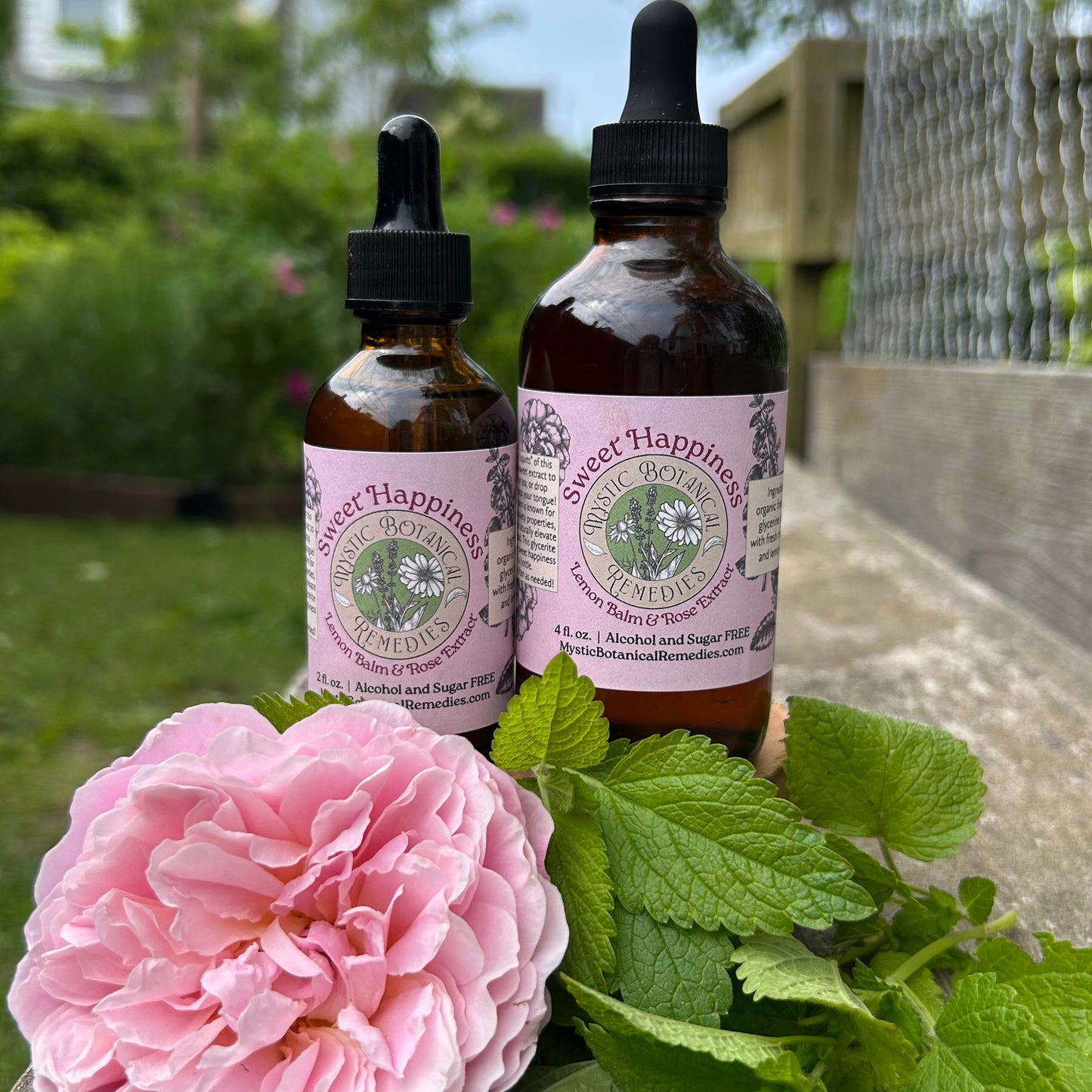 Lemon Balm and Rose Glycerite - 2 fl. oz.